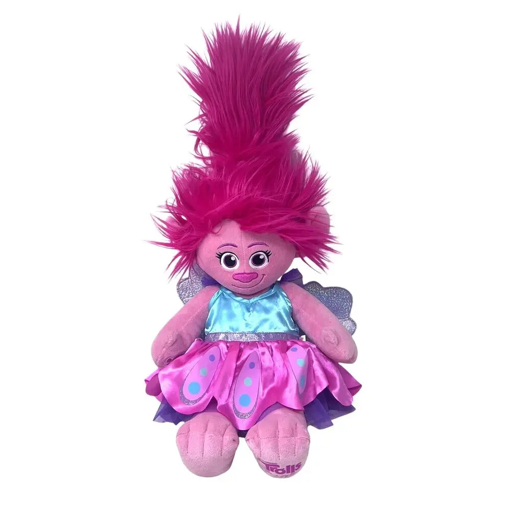 Build A Bear Trolls Band Together‎ Movie Poppy Plush Pink Doll With Sound Outfit